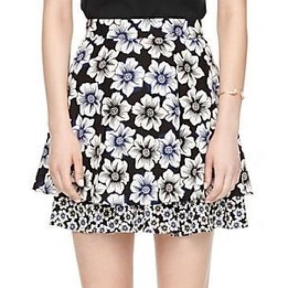 kate spade Dresses & Skirts - Kate Spade Hollyhock Double Layer Silk Floral Skirt